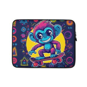 Skater Monkey Madness – Retro Laptop Sleeve