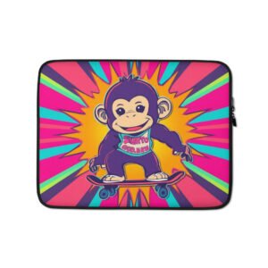 Old Skool Monkey – Retro Skate Laptop Sleeve