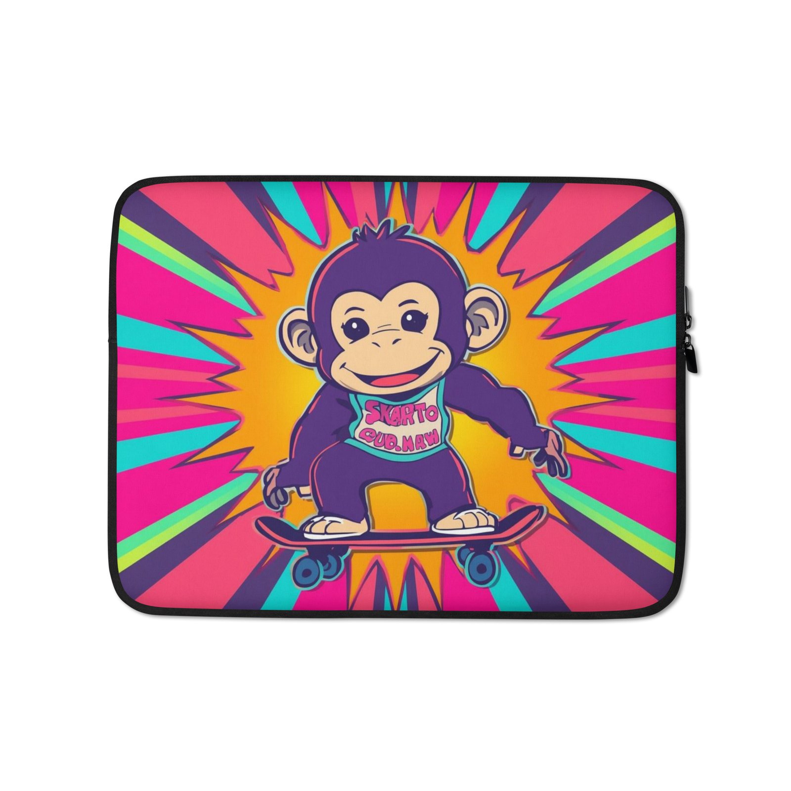 laptop-sleeve-13-front-68d88f51cb6da.jpg Old Skool Monkey – Retro Skate Laptop Sleeve