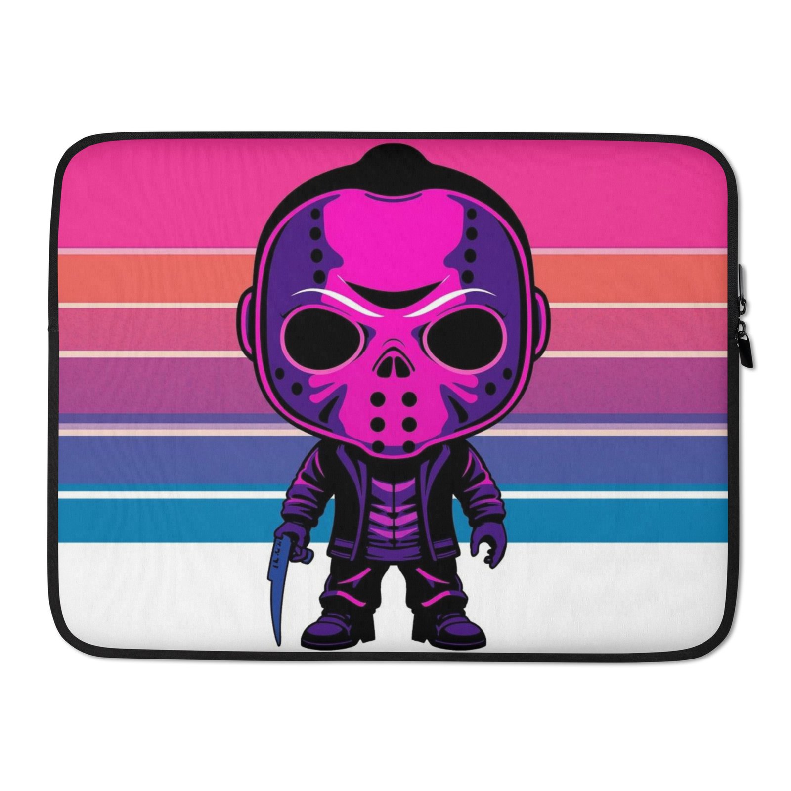 laptop-sleeve-15-front-68d88d3474d52.jpg Neon Slasher – Retro Horror Laptop Sleeve - Image 2