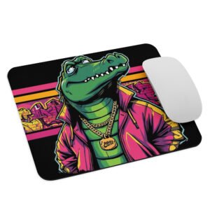 Street King Gator – Retro Graffiti Mouse Pad
