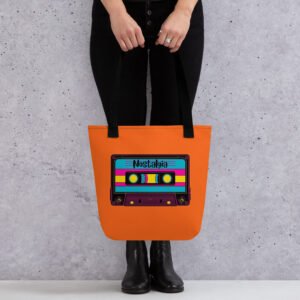 80s nostalgia tote bag