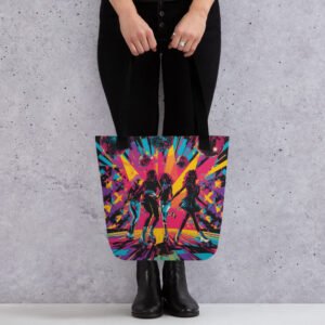 80s groove tote bag