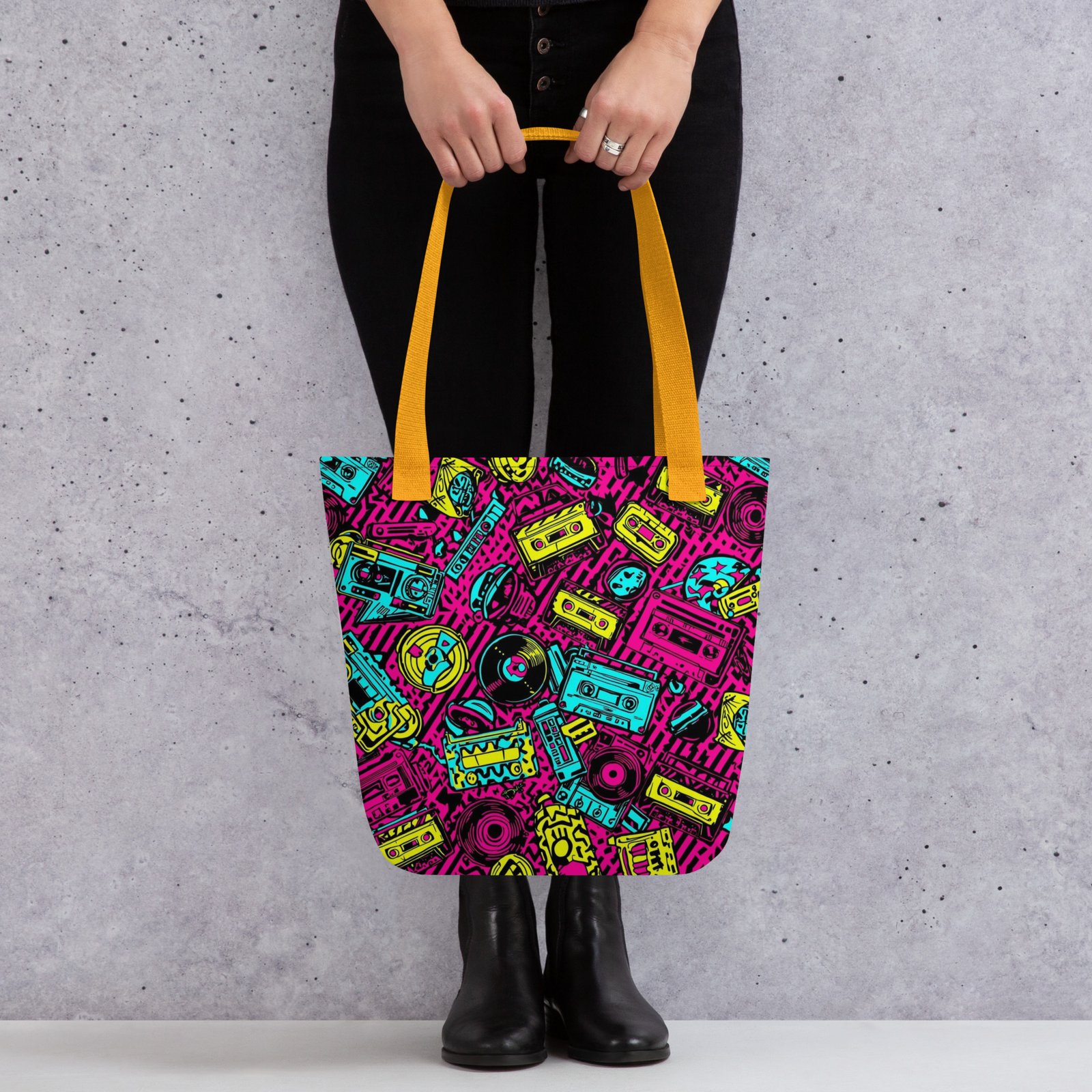 80s music vibes tote bag 80s music vibes tote bag