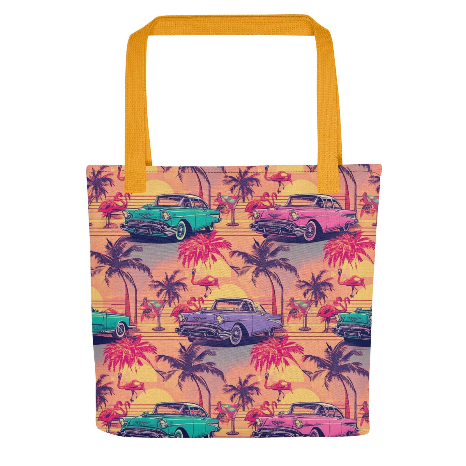 80s tropical sunset tote bag 80s tropical sunset tote bag