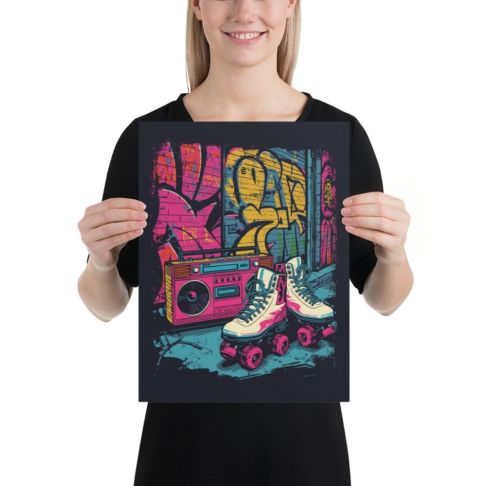 80s roller skates poster 80s roller skates poster