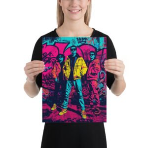 80s urban vibes poster