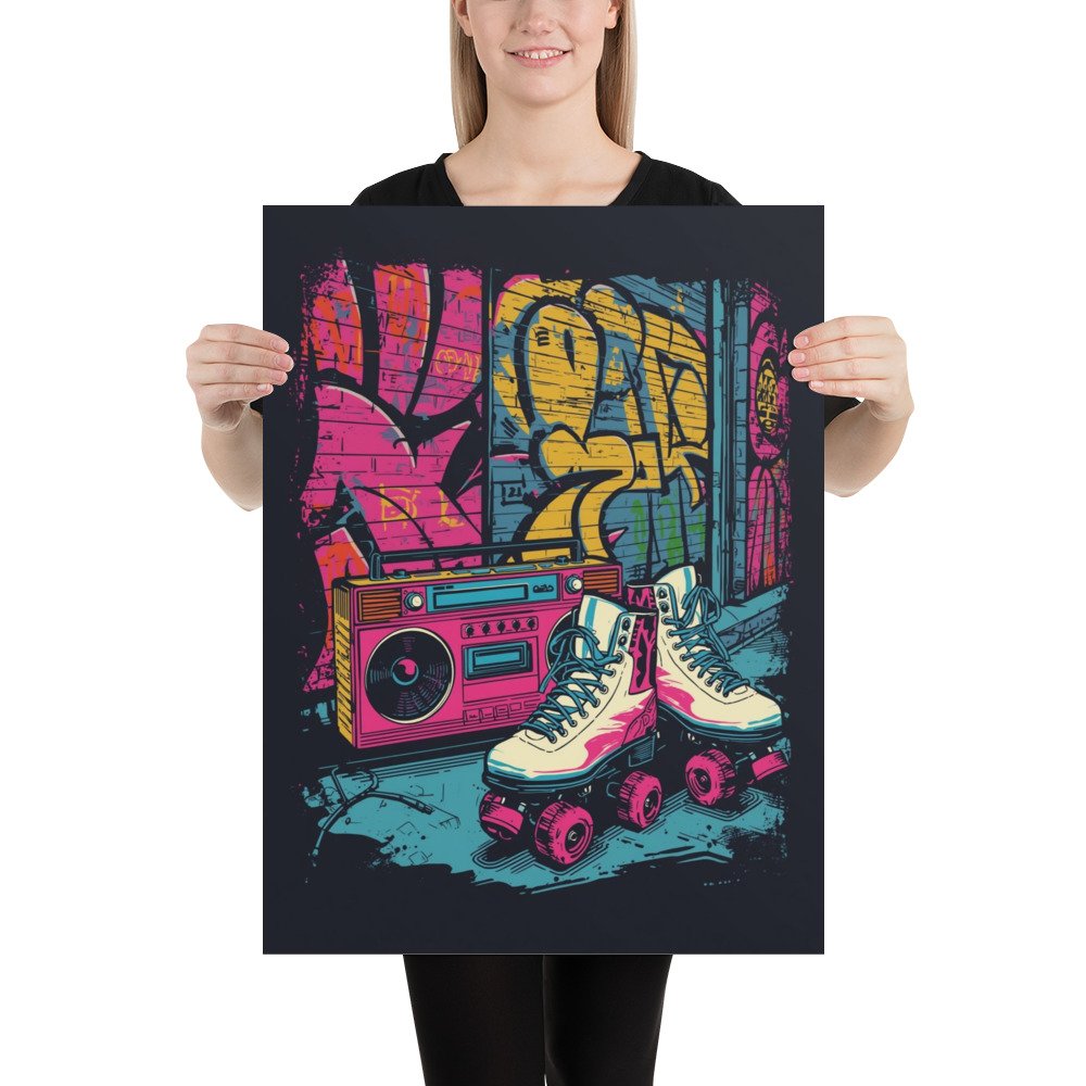 80s roller skates poster 80s roller skates poster