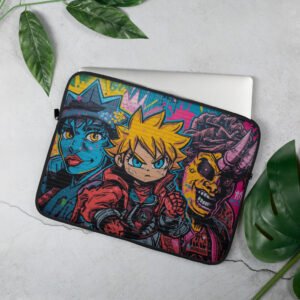 80s graffiti laptop sleeve