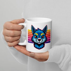 80s wolf mug